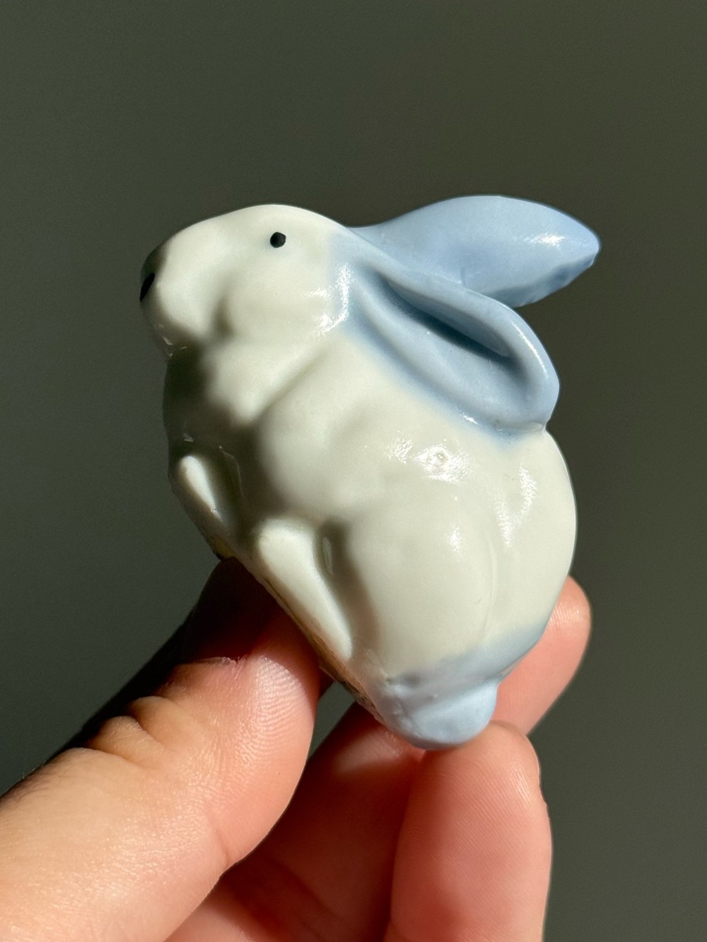 Made in Occupied Japan Porcelain Bunny Rabbit Vintage Trinket Shelf Figurine